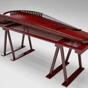 Chinese Instruments Zheng 3d model