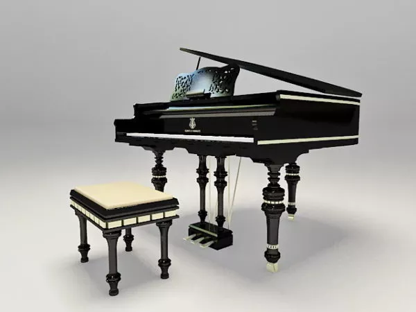 Rhodes Organ Keyboard 3d model