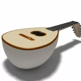 Lute Renaissance Instrument 3d model