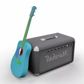 Guitar And Amp 3d model