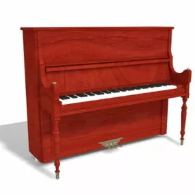 Antique Upright Piano 3d model