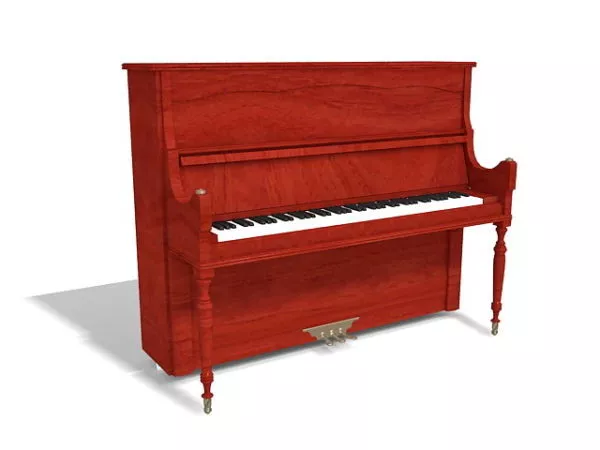 Antique Upright Piano 3d model Antique Upright Piano 3d model