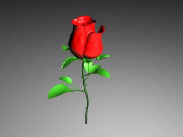Red Roses Flower 3d model Red Roses Flower 3d model
