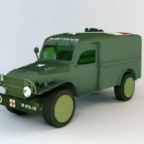Ww2 Military Ambulance 3d model