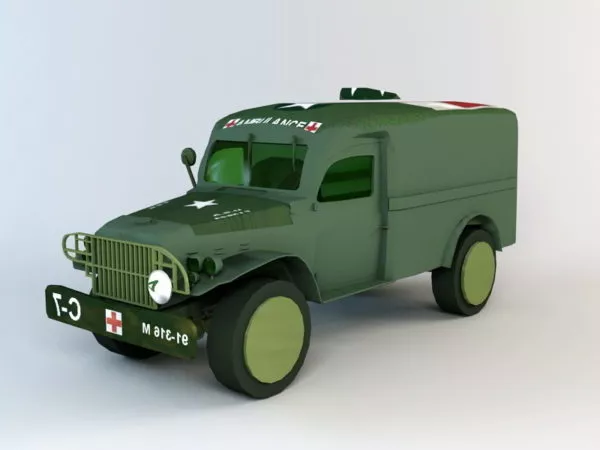 Ww2 Military Ambulance 3d model Ww2 Military Ambulance 3d model
