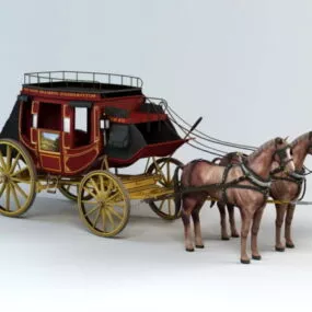 Horse-drawn Carriage 3d model