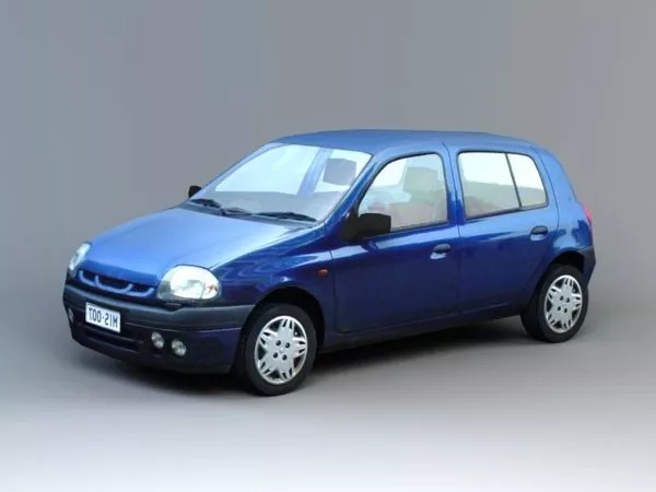 Old Hatchback Car Low Poly 3d model Old Hatchback Car Low Poly 3d model