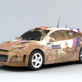 Dirty Rally Car 3d model