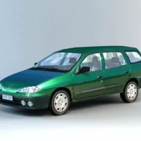 Old Station Wagon 3d model