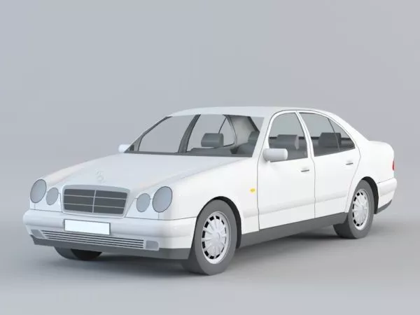 80s Mercedes Car 3d model 80s Mercedes Car 3d model