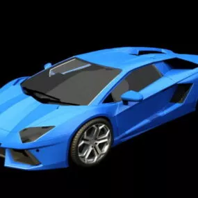 Animated Lamborghini Aventador 3d model