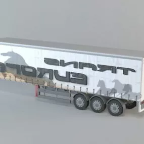 Horse Transport Trailer 3d model