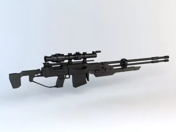 Sci-fi Sniper Rifle 3d model Sci-fi Sniper Rifle 3d model