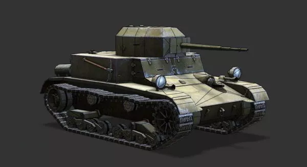 American T2 Tank 3d model American T2 Tank 3d model