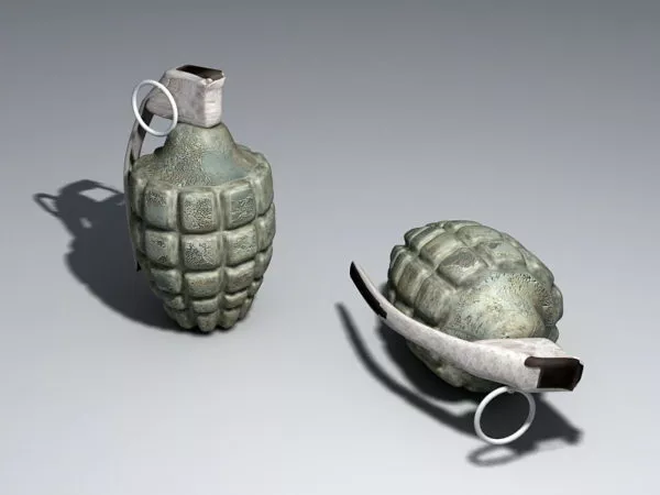 Cartoon Hand Grenade Lowpoly 3d model