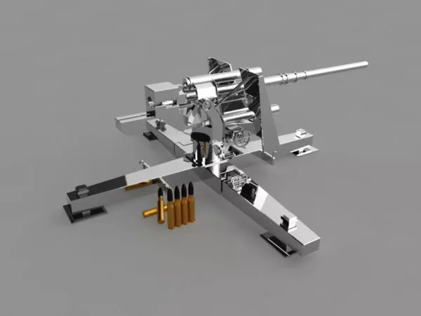 Vintage Cannon Old Artillery 3d model
