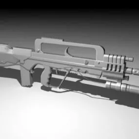 Sci-fi Weapon Assault Rifle 3d model