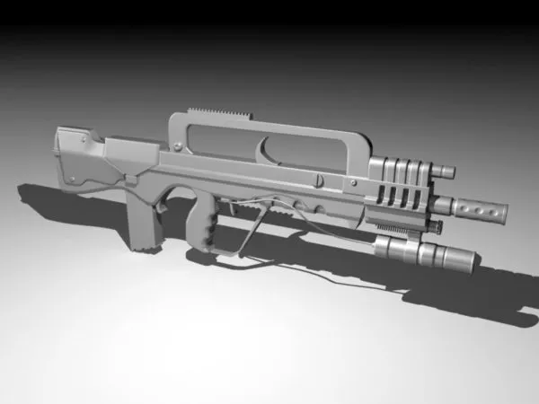 Sci-fi Weapon Assault Rifle 3d model Sci-fi Weapon Assault Rifle 3d model