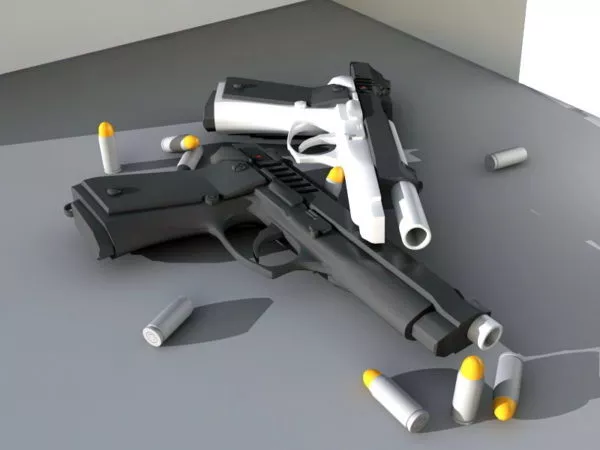 Beretta 92fs Pistol 3d model Beretta 92fs Pistol 3d model