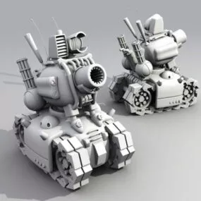 Cartoon Tank 3d model
