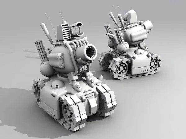 Cartoon Tank 3d model Cartoon Tank 3d model
