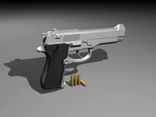 Gaming Pistol Gun 3d model