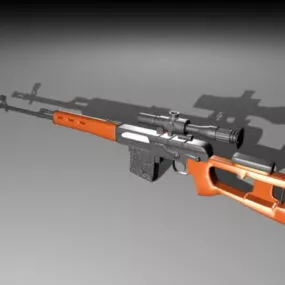 Barrett .50 Cal Sniper Rifle 3d model