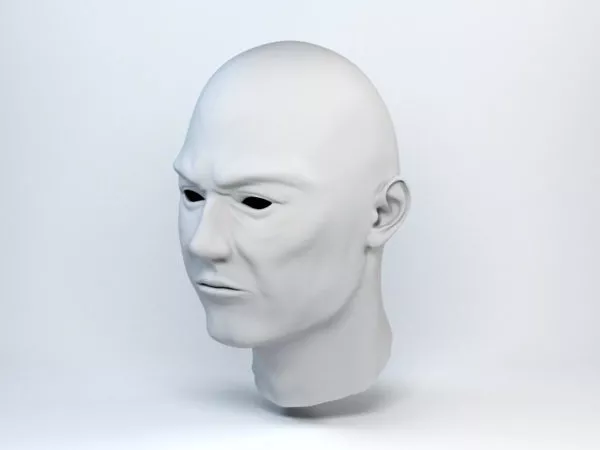 Male Head Base Mesh 3d model Male Head Base Mesh 3d model