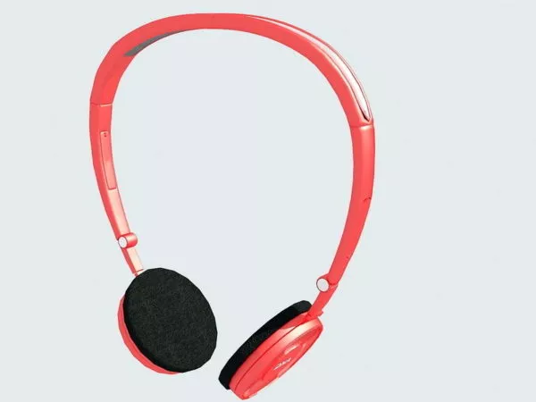 Red Headphones 3d model Red Headphones 3d model