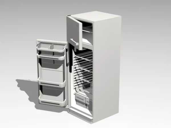 Open Refrigerator 3d model Open Refrigerator 3d model
