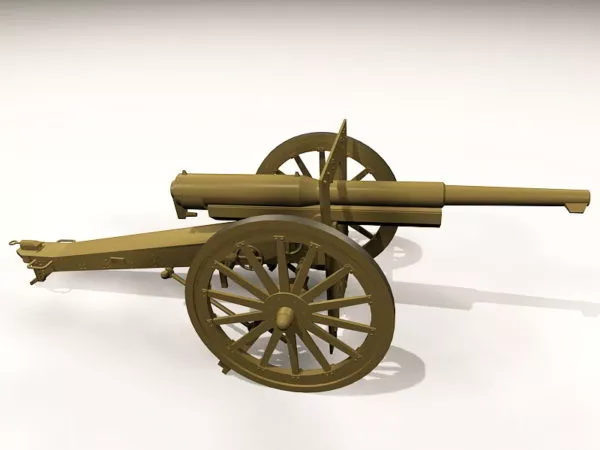 Small Artillery Gun 3d model Small Artillery Gun 3d model