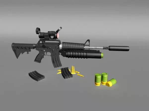 Shotgun Shell Gun Bullet 3d model
