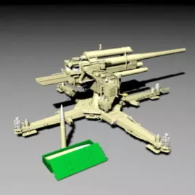 8.8 Cm Flak 41 Artillery 3d model