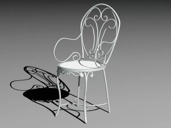 Outdoor Metal Chair 3d model Outdoor Metal Chair 3d model
