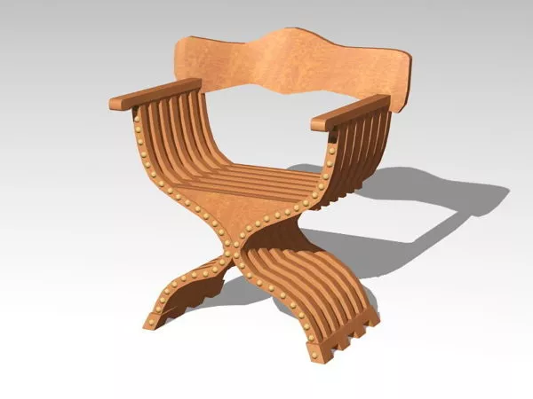 Ancient Rome Curule Seat 3d model Ancient Rome Curule Seat 3d model
