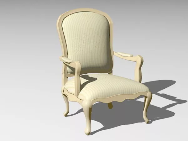 Traditional Wood Armchair 3d model Traditional Wood Armchair 3d model