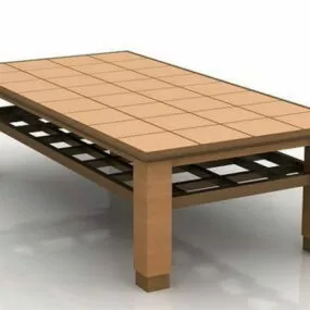 Wood Coffee Table 3d model