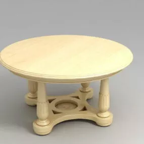 Antique Round Tea Table 3d model