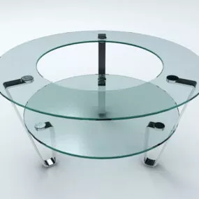 Unique Glass Coffee Table 3d model