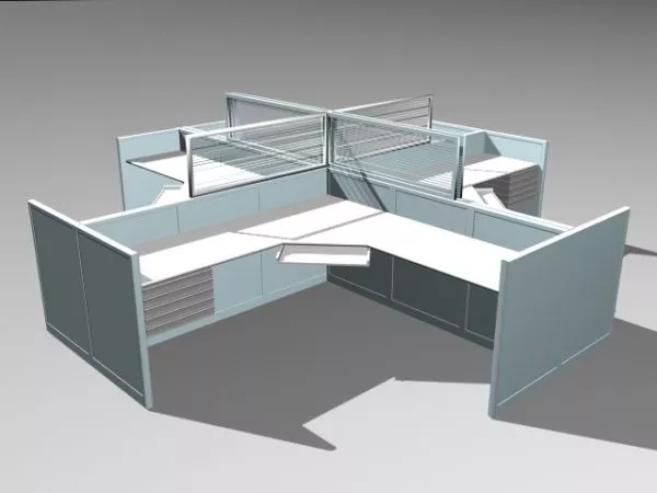Modern Cubicles And Workstations 3d model Modern Cubicles And Workstations 3d model