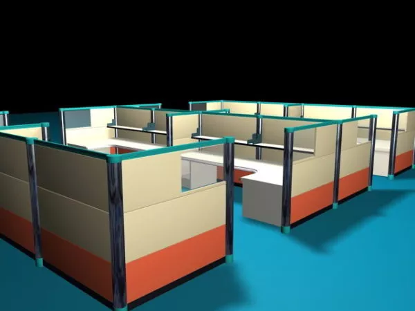 Contemporary Office Cubicles 3d model Contemporary Office Cubicles 3d model