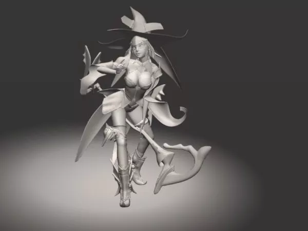 Pretty Witch Warrior 3d model Pretty Witch Warrior 3d model