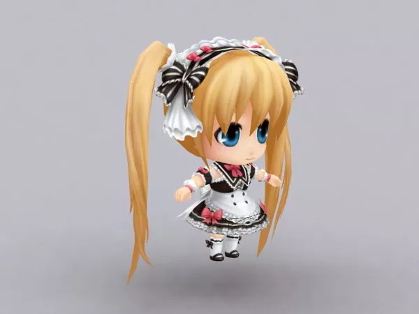 Anime Chibi Girl 3d model Anime Chibi Girl 3d model