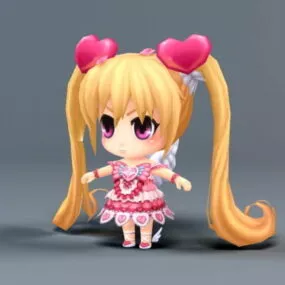Kawaii Chibi Girl 3d model
