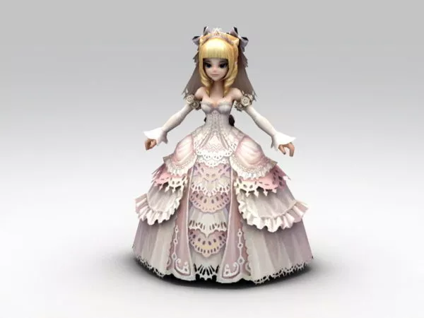 Anime Bride 3d model Anime Bride 3d model