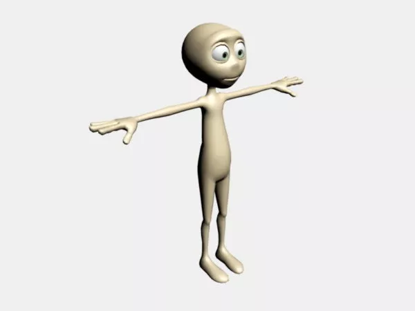 Cartoon Person Rig 3d model Cartoon Person Rig 3d model