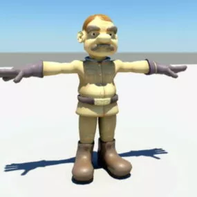 Cartoon Man Rig 3d model