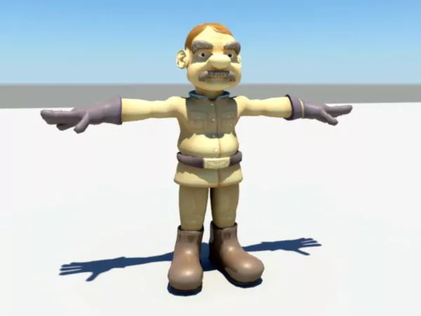 Cartoon Man Rig 3d model Cartoon Man Rig 3d model