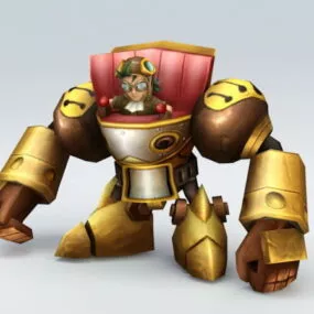Anime Mecha Golem 3d model