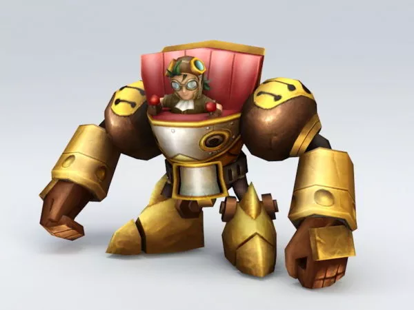 Anime Mecha Golem 3d model Anime Mecha Golem 3d model